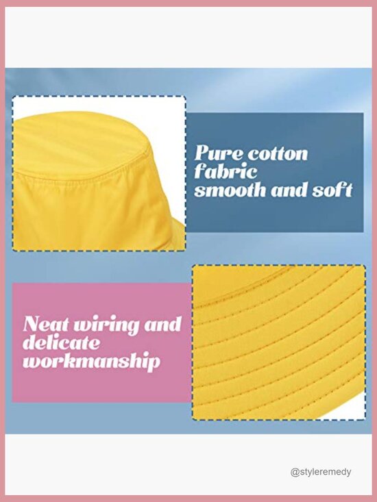 8 Pack Cotton Bucket Hats Foldable Packable Fishing Beach Caps Unisex main image 4